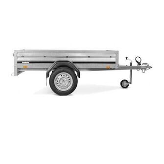 Brenderup 1205 SB trailer med totalvægt på 750 kg. set fra siden